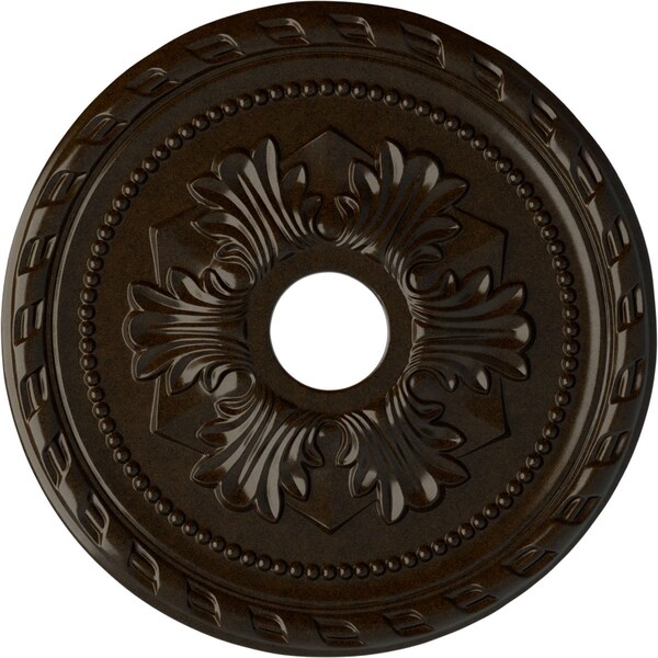 Ekena Millwork Palmetto Ceiling Medallion (Fits Canopies up to 5"), 20 7/8"OD x 3 5/8"ID x 1 5/8"P, Bronze CM20PMBZS - main